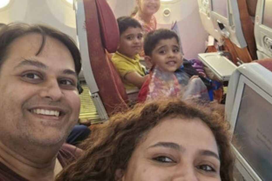 aereo precipitato India selfie