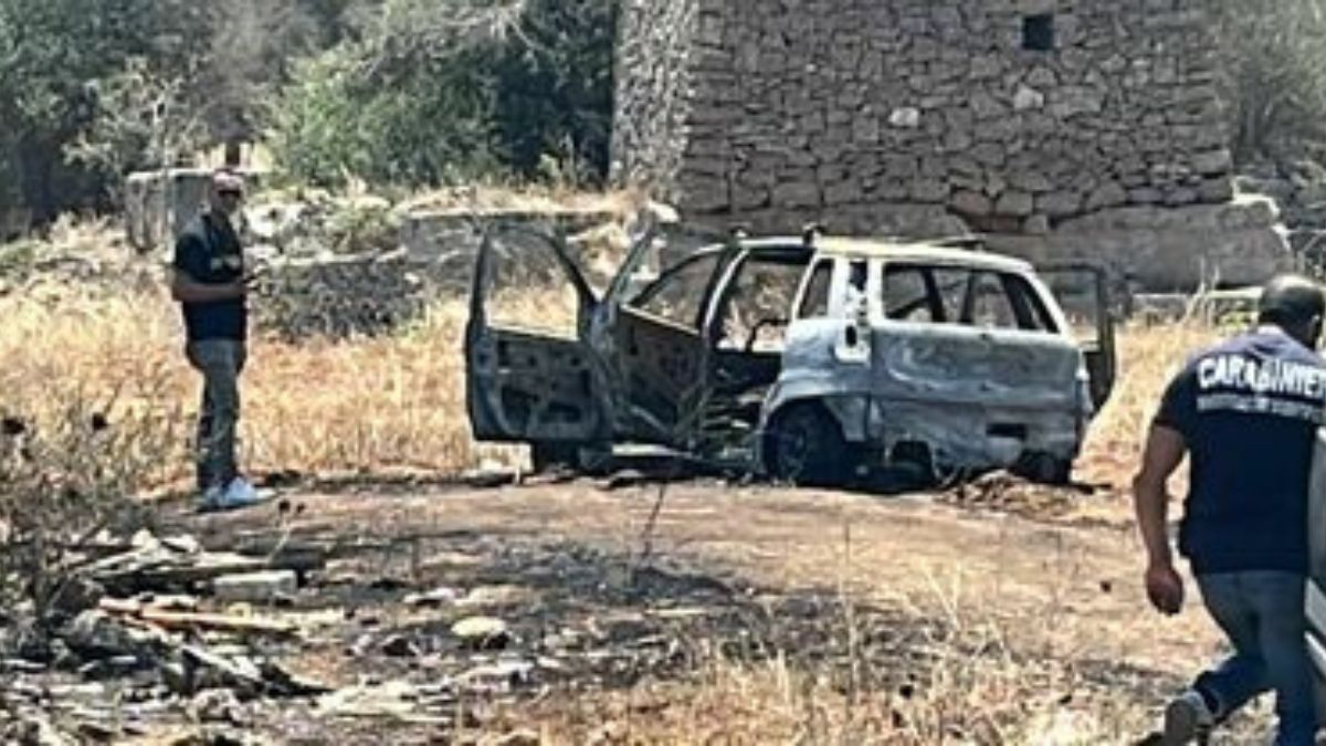 corpo carbonizzato campagne Salento