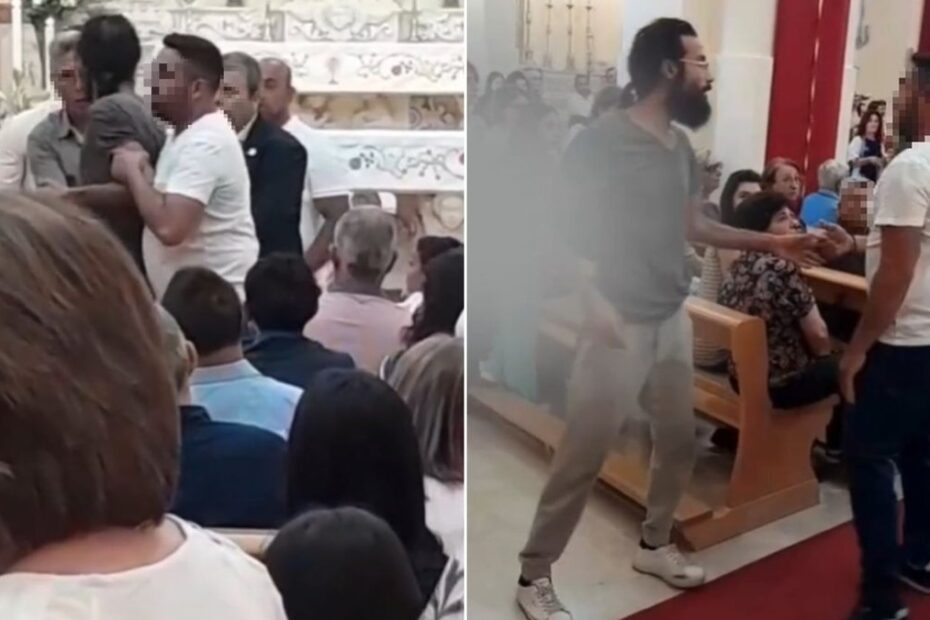 entra in chiesa e minaccia parroco