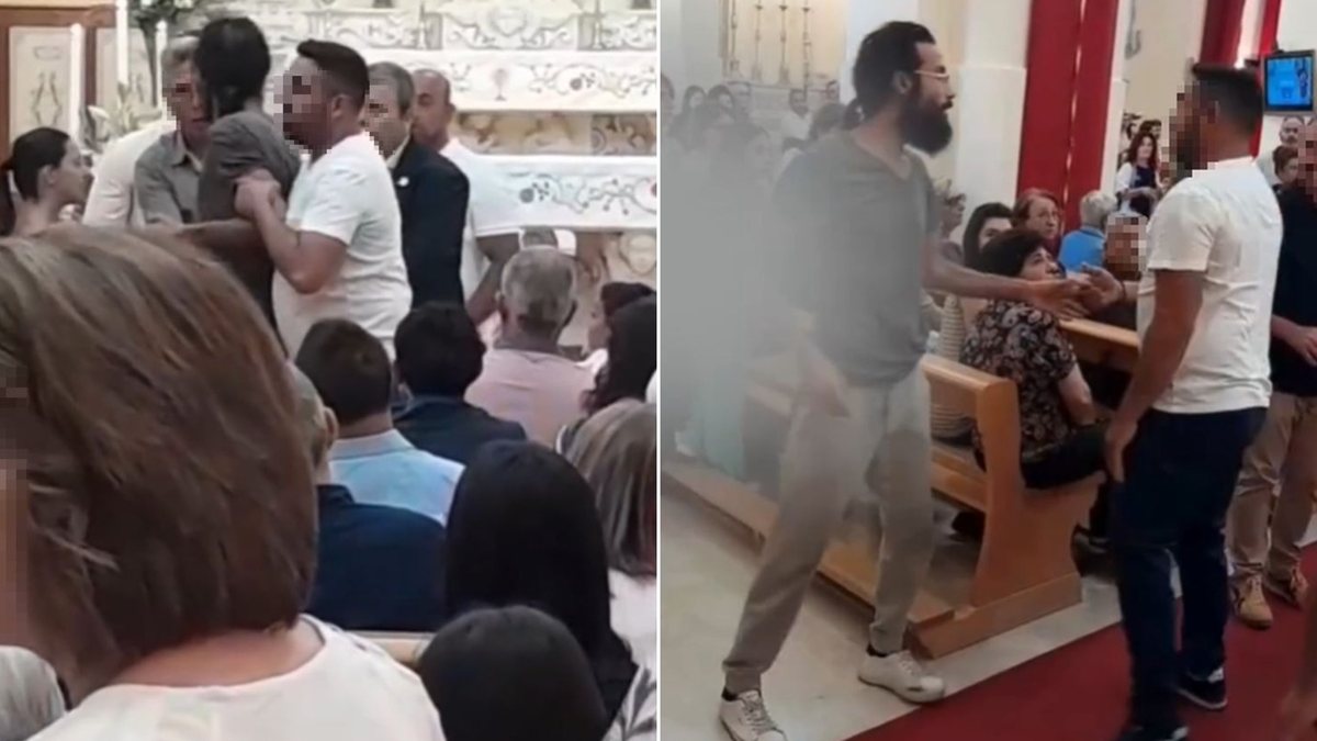 entra in chiesa e minaccia parroco