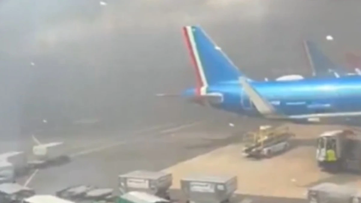 incendio all8217aeroporto squadre di emergenza in azione cosa sta succedendo