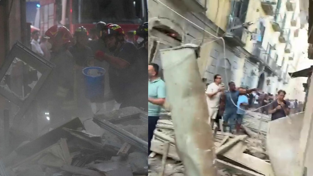 Violenta esplosione a Napoli, boato assordante: estratta donna dalle macerie. Un morto e 4 feriti Violenta esplosione a Napoli, boato assordante: estratta donna dalle macerie. Un morto e 4 feriti