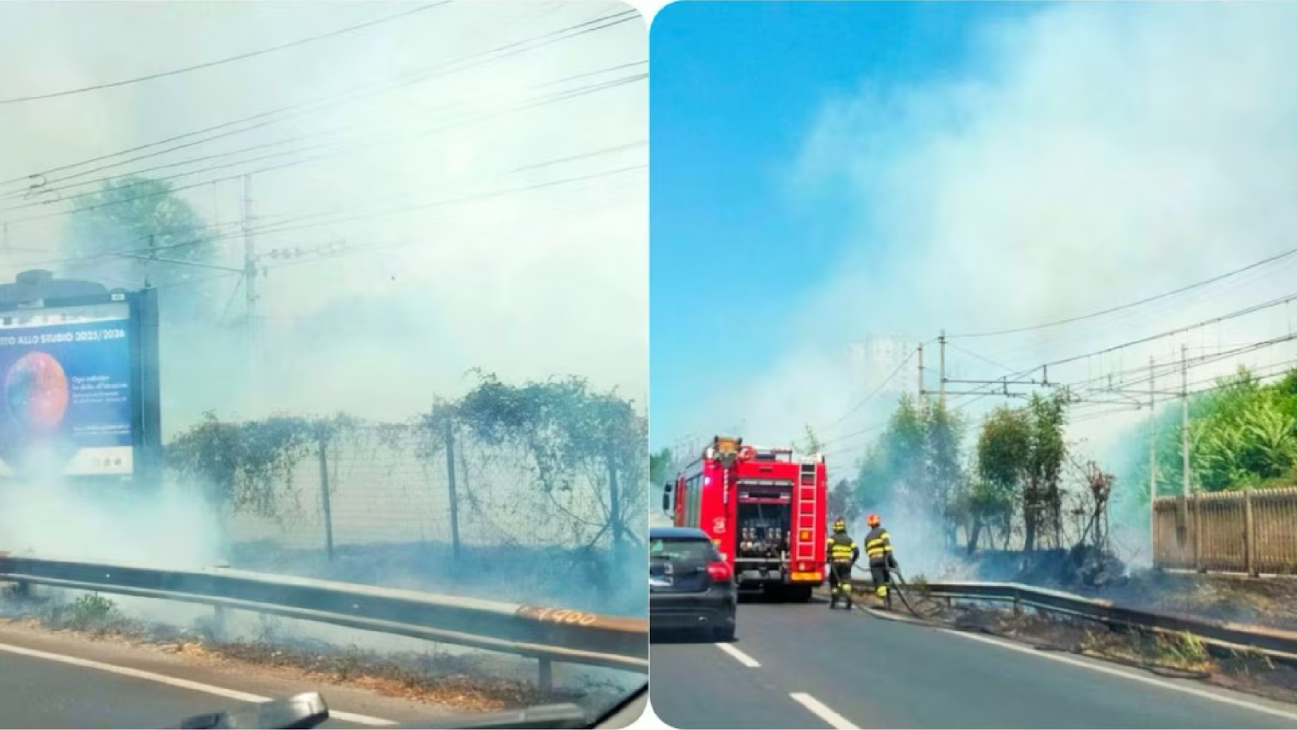 Italia. Inferno di fuoco sui binari, treni in tilt: tutto bloccato Italia. Inferno di fuoco sui binari, treni in tilt: tutto bloccato