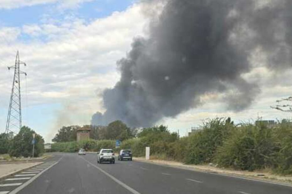 incendio aeroporto Fiumicino Liburna