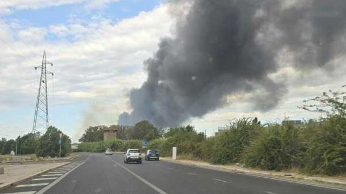 incendio aeroporto Fiumicino Liburna