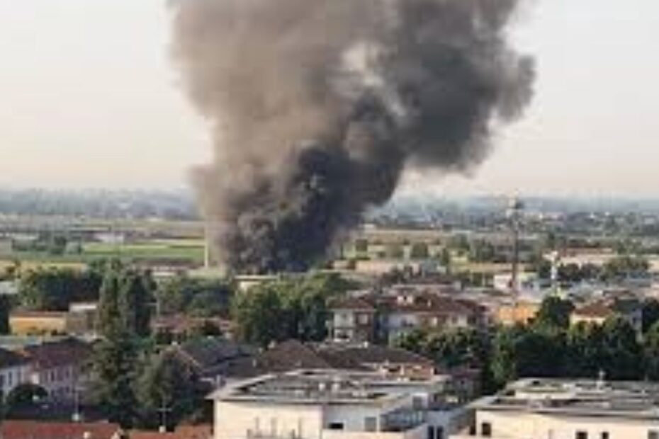incendio zona industriale Treviglio