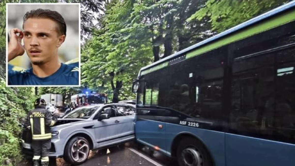 Incidente mostruoso contro un autobus: alla guida il campione di serie A Incidente mostruoso contro un autobus: alla guida il campione di serie A