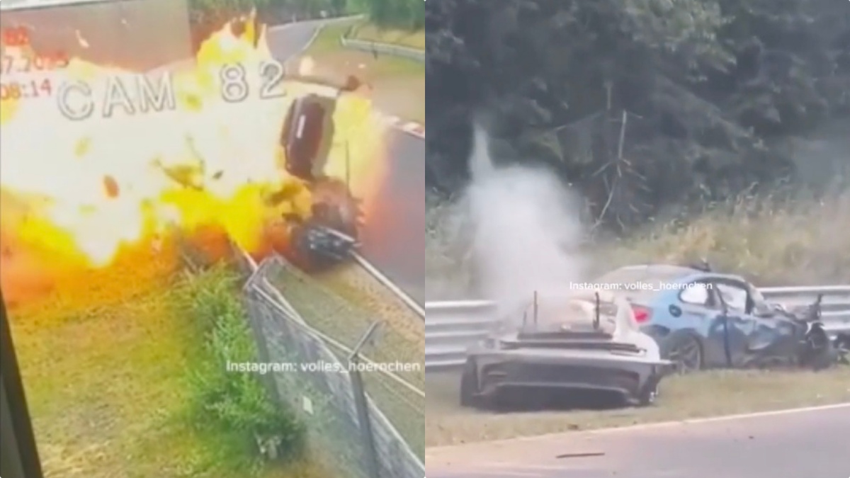 Schianto devastante: due auto si scontrano a 200 km/h Schianto devastante: due auto si scontrano a 200 km/h