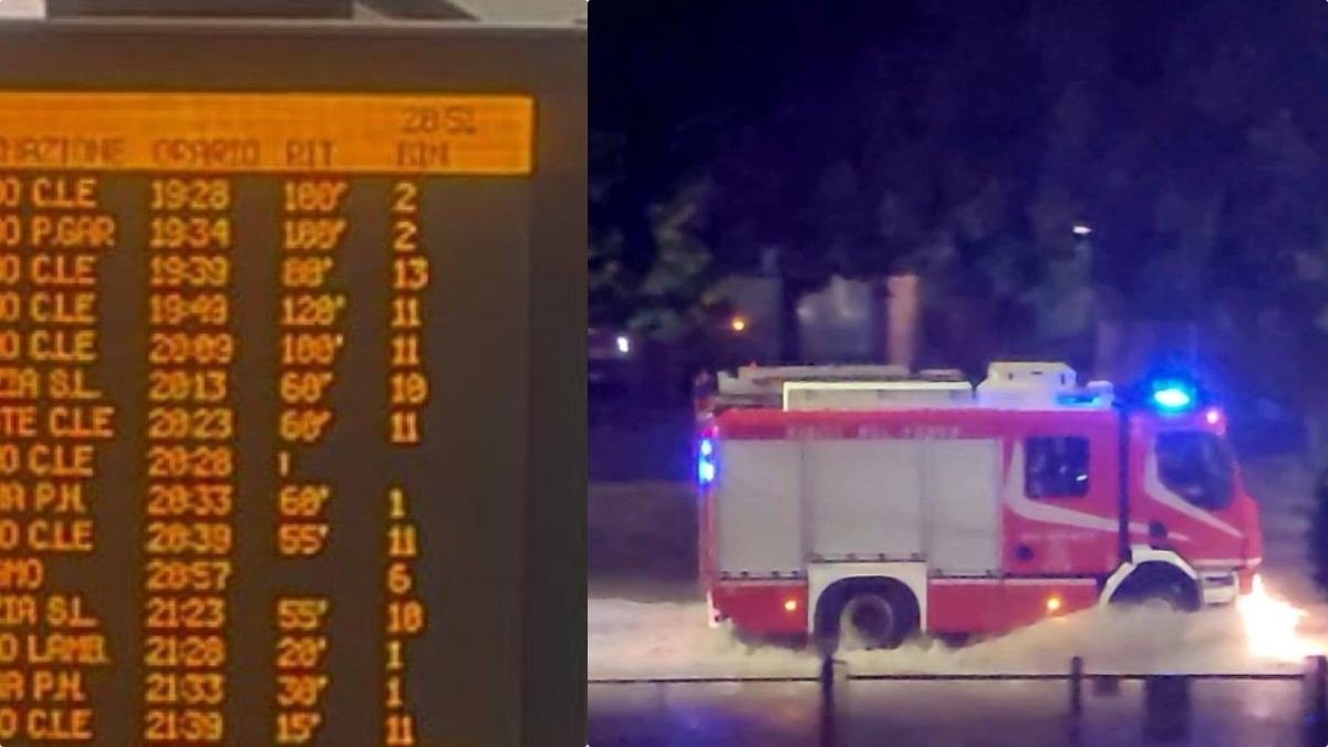 Emergenza maltempo in Italia, treni paralizzati: alberi sui binari bloccano tutto