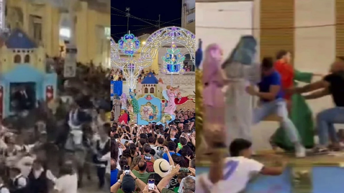 Assalto alla festa patronale, finisce malissimo: la folla si accalca, urlano tutti. Scena drammatica