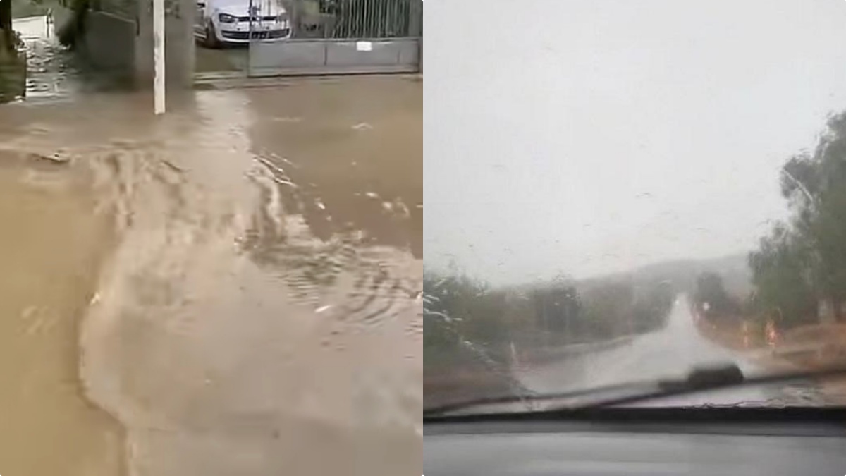tempesta di grandine in italia tutto allagato e vetri delle auto mitragliati