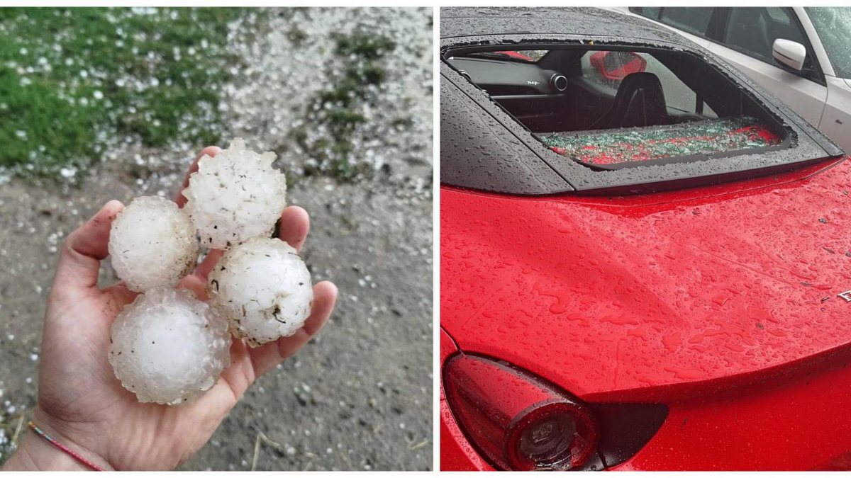Grandinata shock in Italia, auto distrutte e tetti sventrati: chicchi grandi come sassi Grandinata shock in Italia, auto distrutte e tetti sventrati: chicchi grandi come sassi