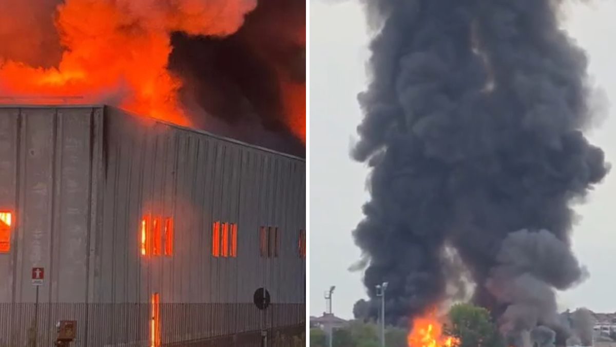Devastante incendio nell’azienda italiana: crolla parte della struttura, pericolo nube tossica Devastante incendio nell’azienda italiana: crolla parte della struttura, pericolo nube tossica