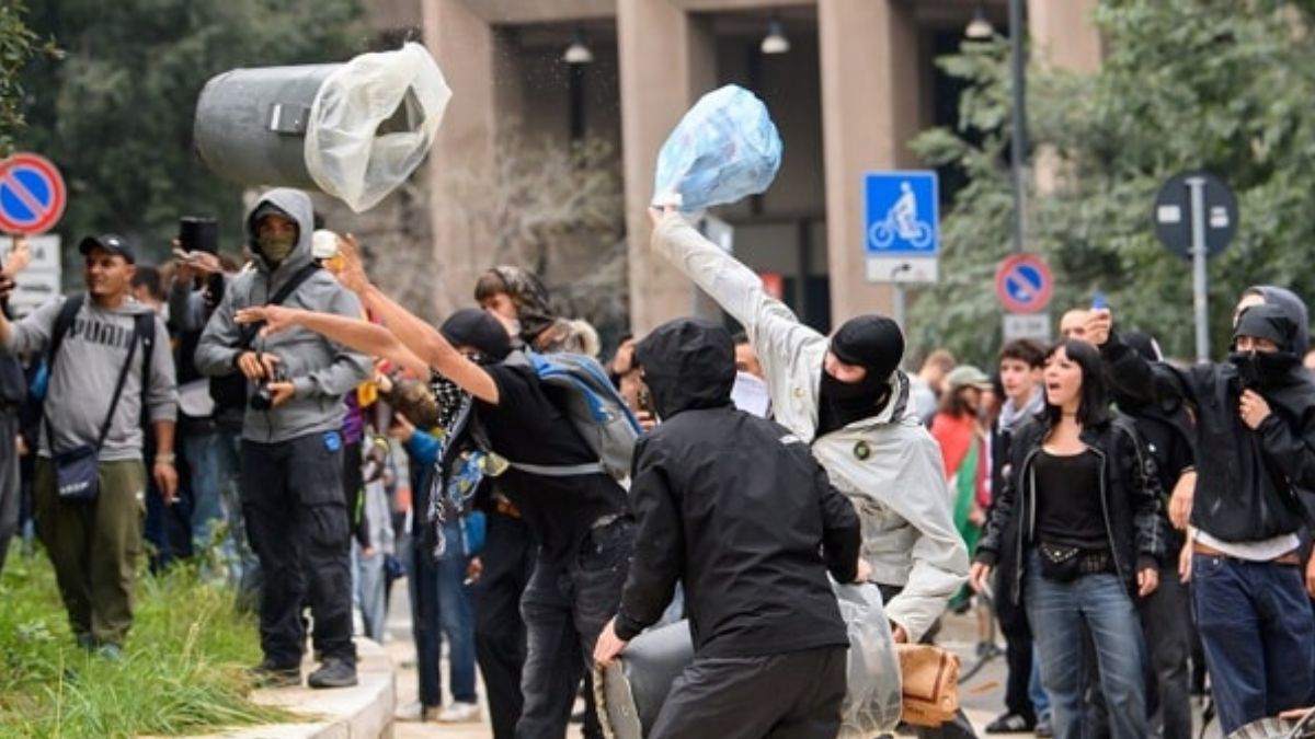 scontri Milano Gaza arresti