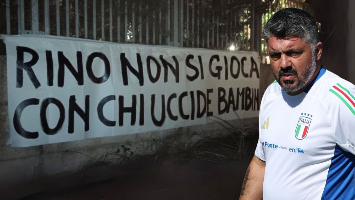 Italia Israele striscione Gattuso