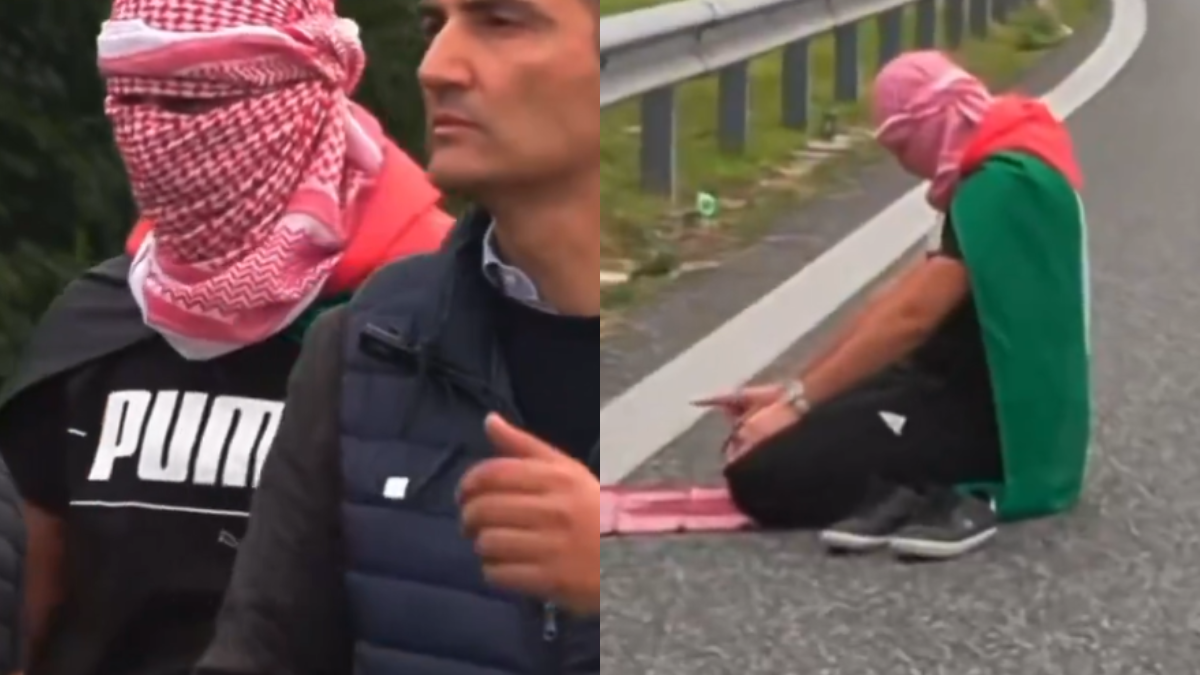 manifestazioni propal si mette a pregare in mezzo alla strada la reazione della polizia 232 da non credere video
