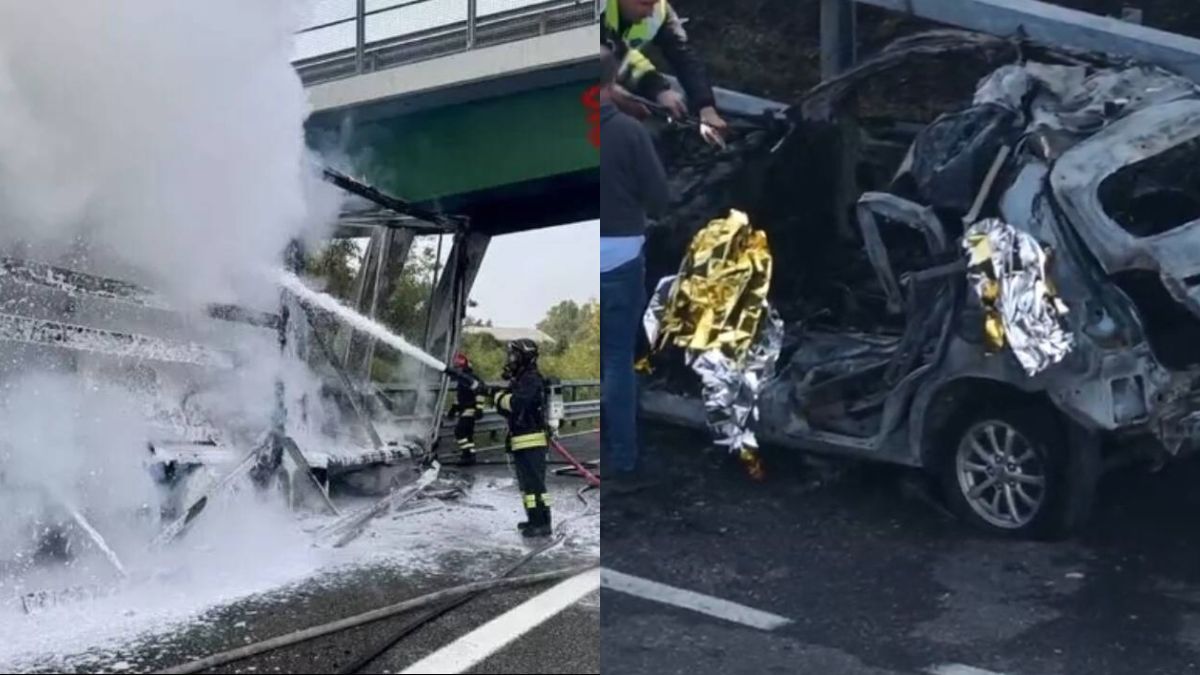 Terrore in autostrada, auto si schianta contro il Tir in sosta: tutto a fuoco, morti carbonizzati Terrore in autostrada, auto si schianta contro il Tir in sosta: tutto a fuoco, morti carbonizzati