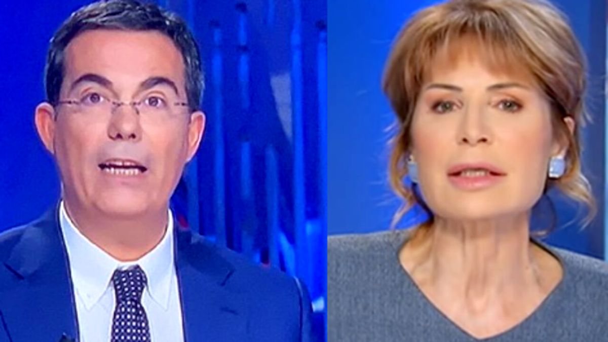Giovanni Floris durante il suo intervento in trasmissione
