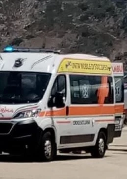 Ambulanza in intervento dopo il malore di Lara De Cassan