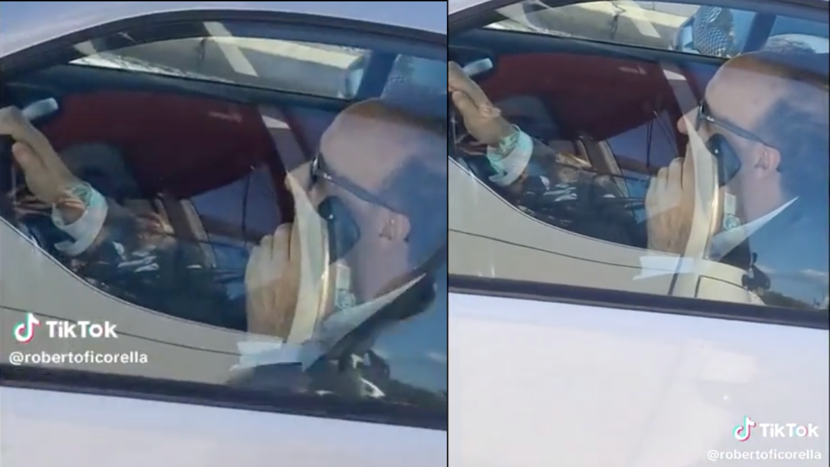 Roberto Benigni ripreso al volante senza cintura e con il cellulare: il video scatena polemiche