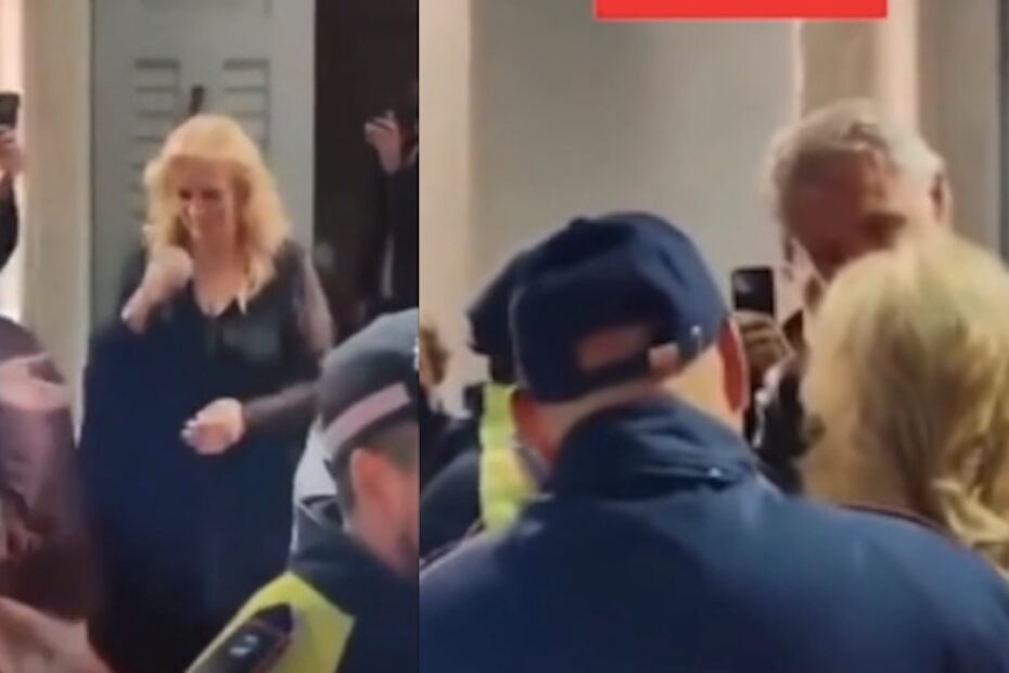 Iva Zanicchi rialzata dalla polizia municipale dopo la caduta