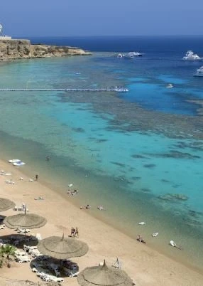 Spiaggia di Sharm el-Sheikh, dove è avvenuto il malore di Lara De Cassan