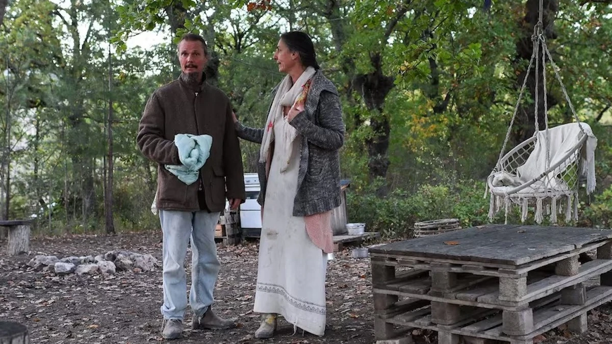 Dettaglio della casa della famiglia nel bosco