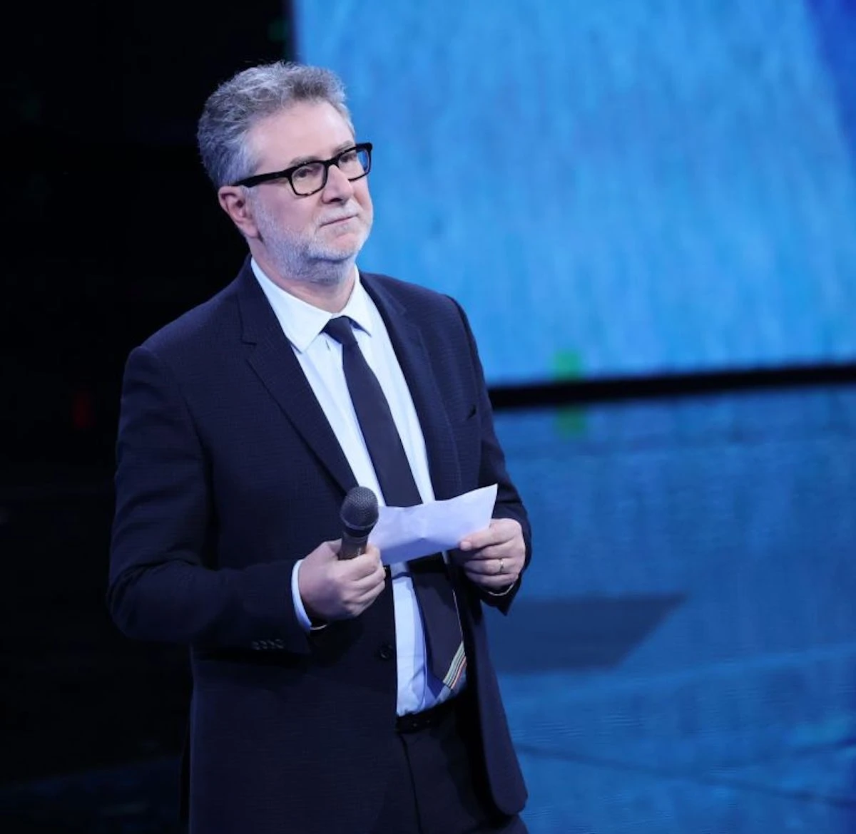 Peppe Vessicchio in uno dei suoi momenti più iconici