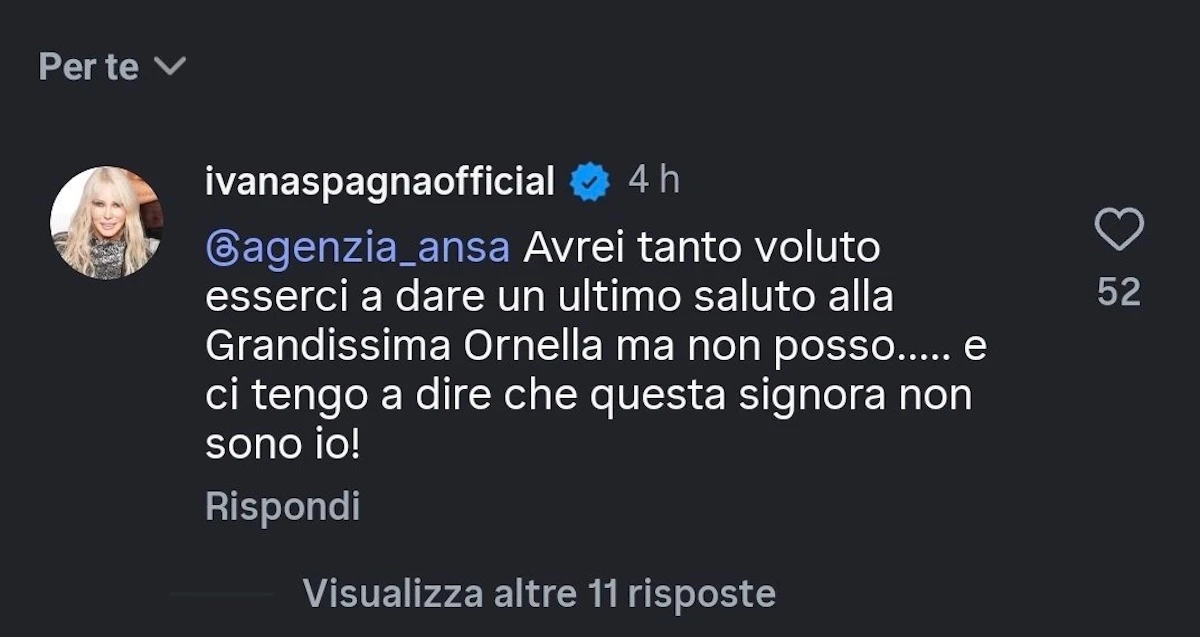 Wanda Fisher alla camera ardente di Ornella Vanoni