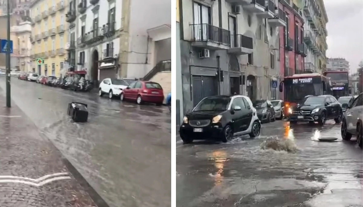 Quartiere di Villaricca allagato