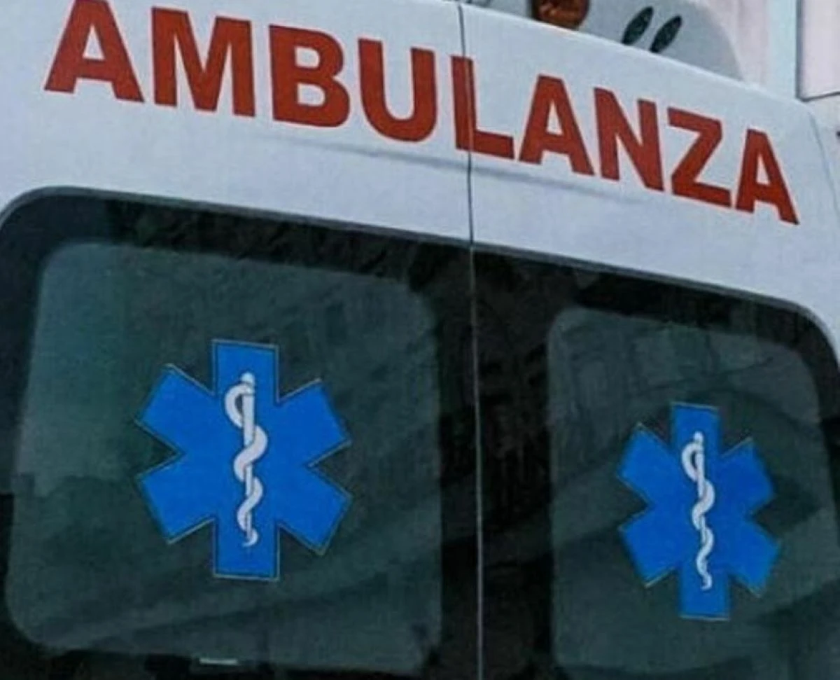 Ambulanza sul luogo dell'incidente a Chivasso
