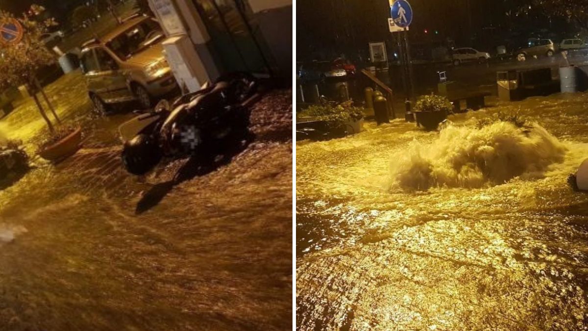 Maltempo Italia, la città allagata: scooter trascinati via, inondata la chiesa e tombini scoppiati. È caos Maltempo Italia, la città allagata: scooter trascinati via, inondata la chiesa e tombini scoppiati. È caos