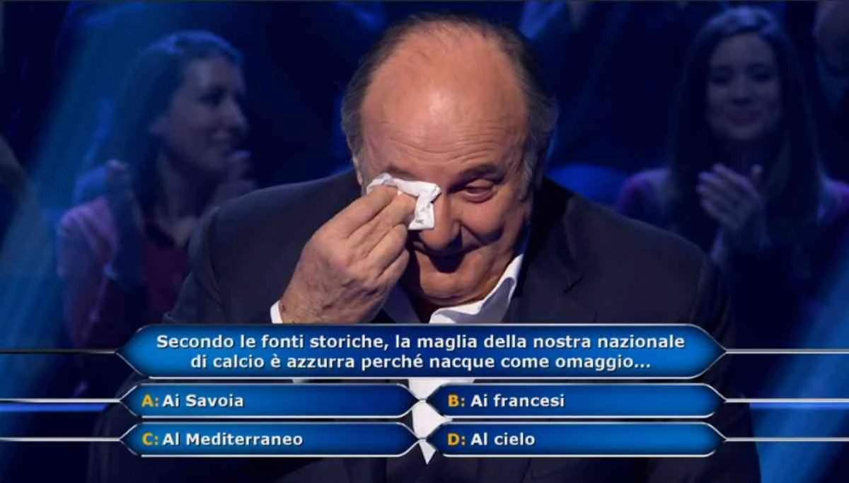 Gerry Scotti emozionato a Chi vuol essere milionario