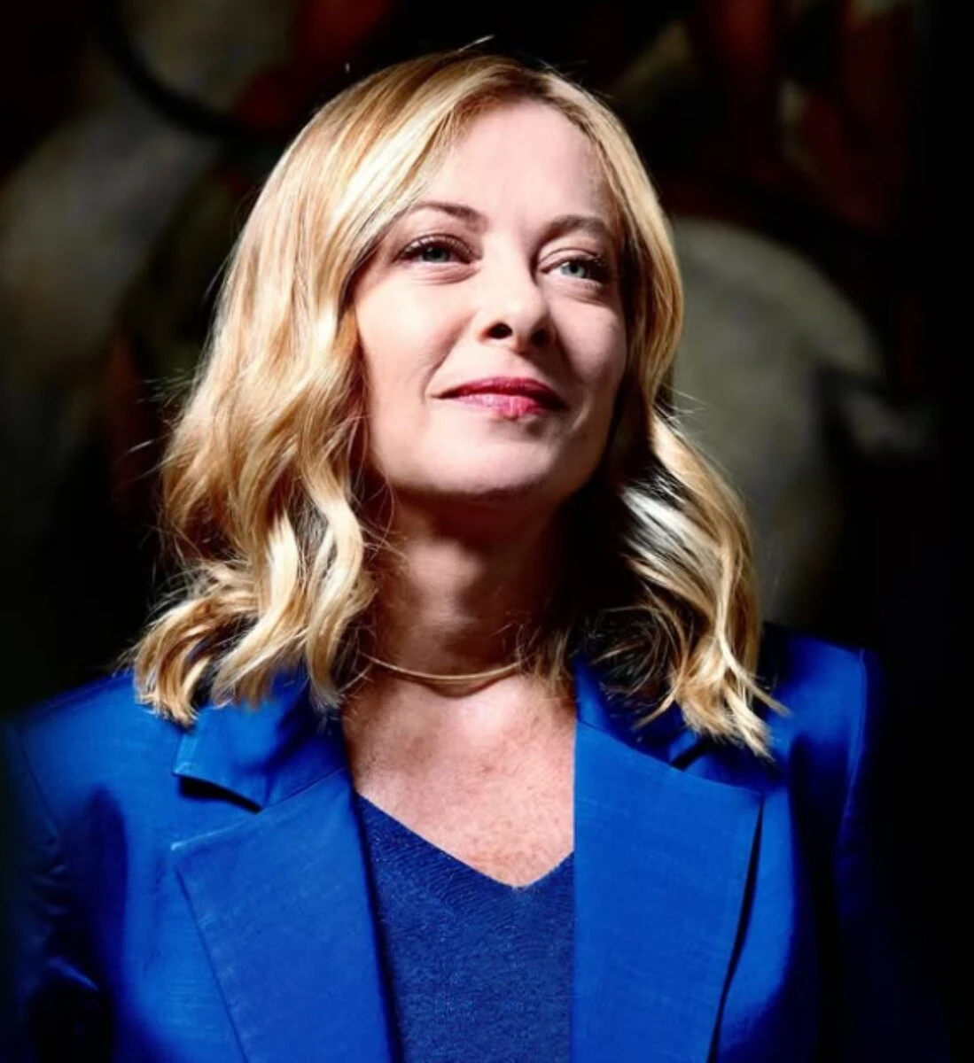 La premier Giorgia Meloni durante una conferenza stampa