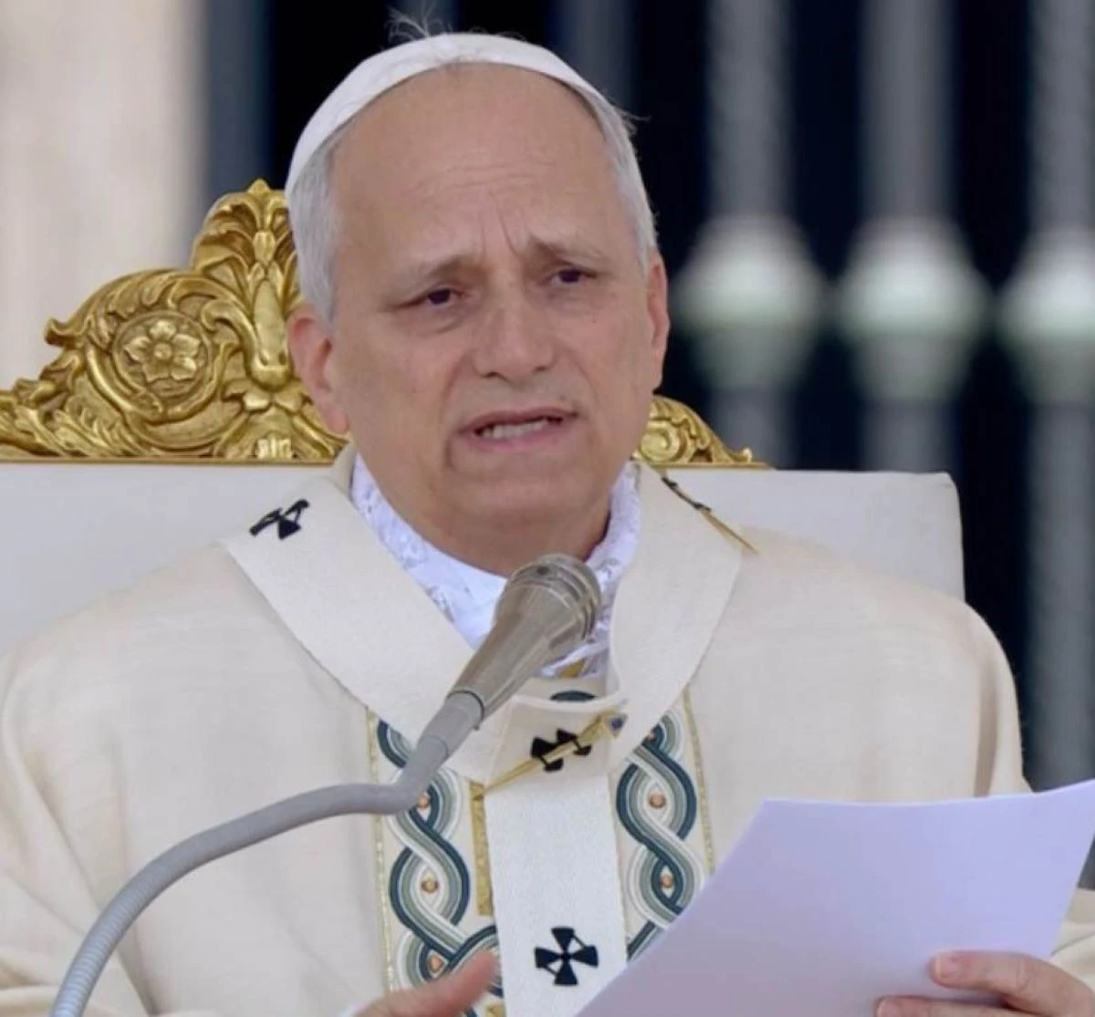 Papa Leone XIV durante un incontro pubblico