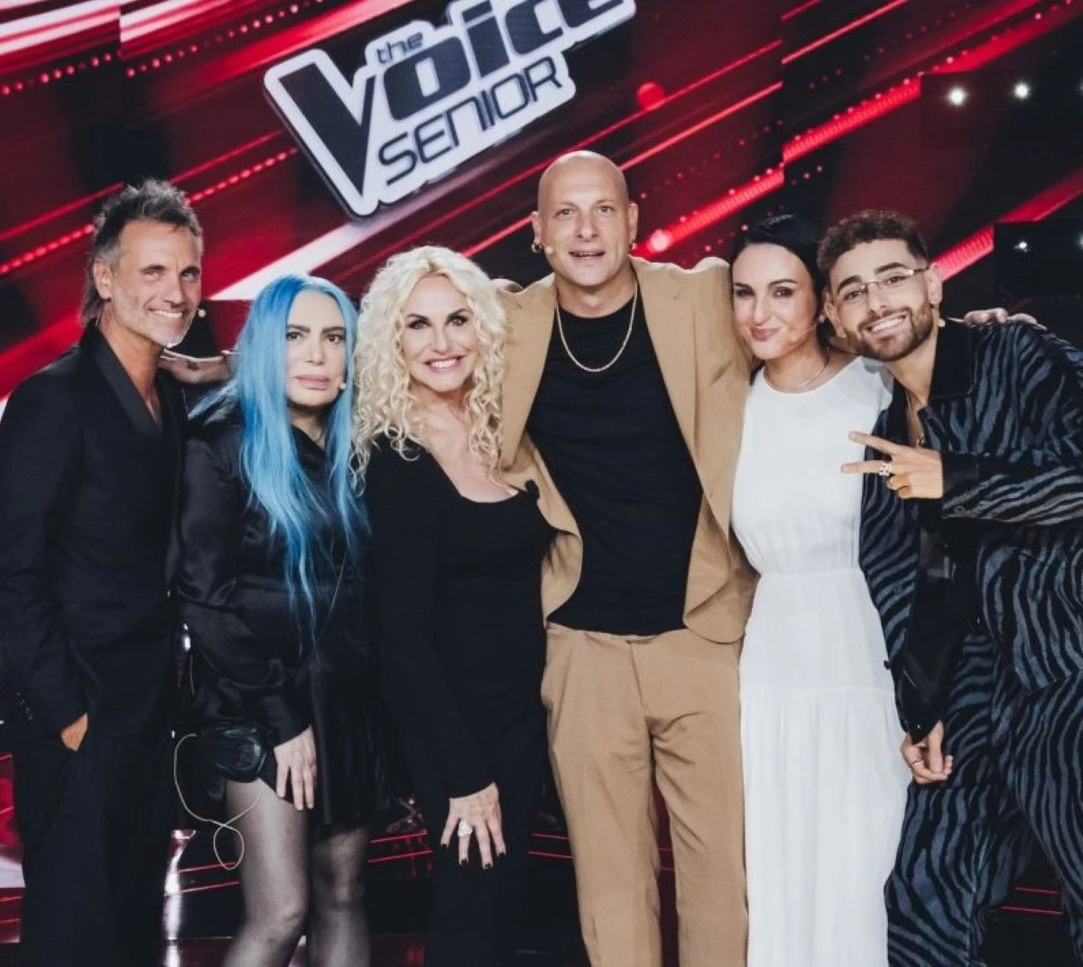 Antonella Clerici in studio a The Voice Senior