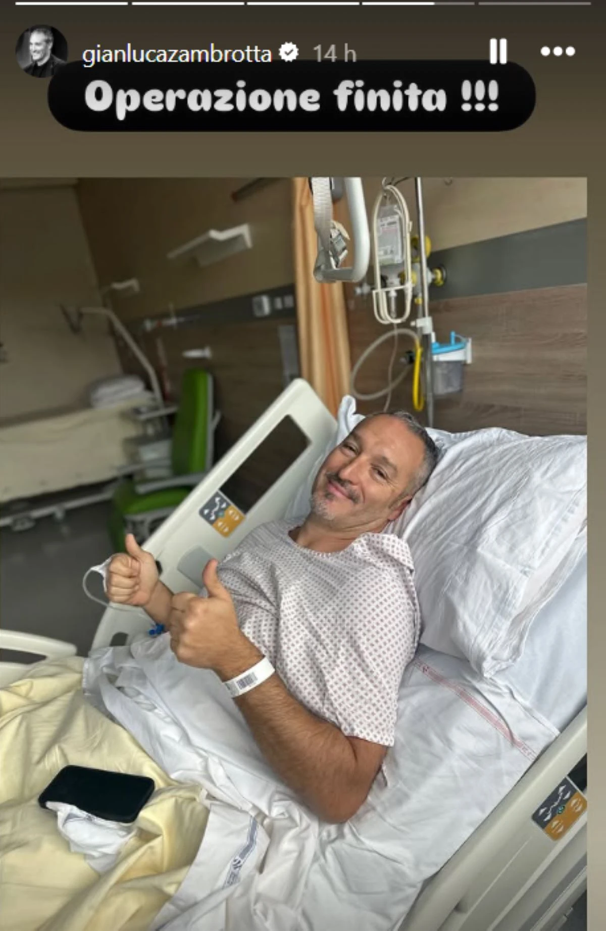 Zambrotta post operazione