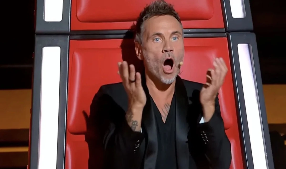 Claudia Gerini e Leo Gassman a The Voice Senior