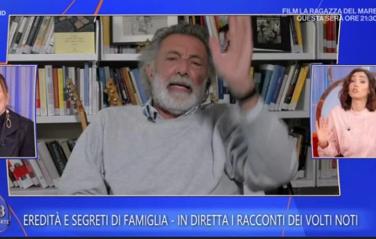 Luca Barbareschi durante lo scontro in studio con Caterina Balivo