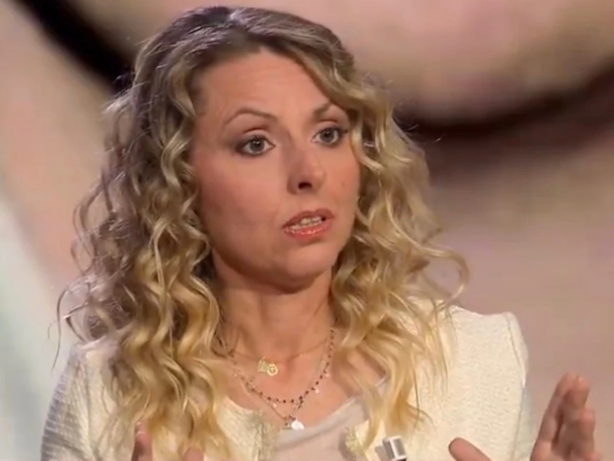 Giada Bocellari durante l'intervista televisiva