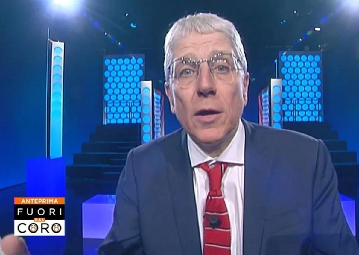 Mario Giordano durante una puntata di Fuori dal Coro