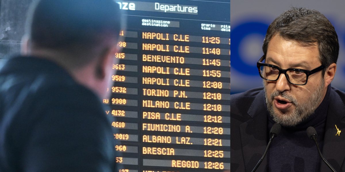 “Tutto fermo”. Caos totale in Italia, ritardi di oltre 6 ore: Salvini di nuovo nella bufera