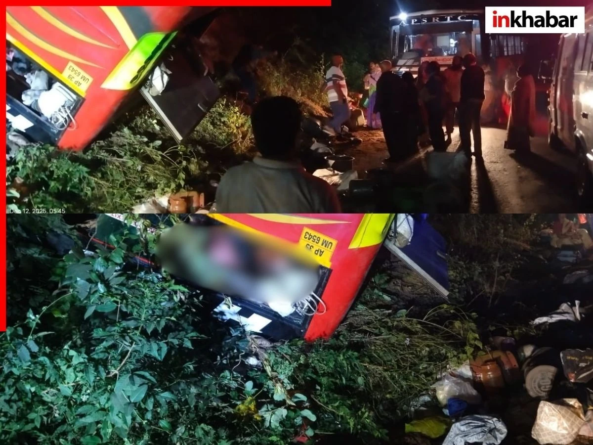Bus precipitato in un burrone