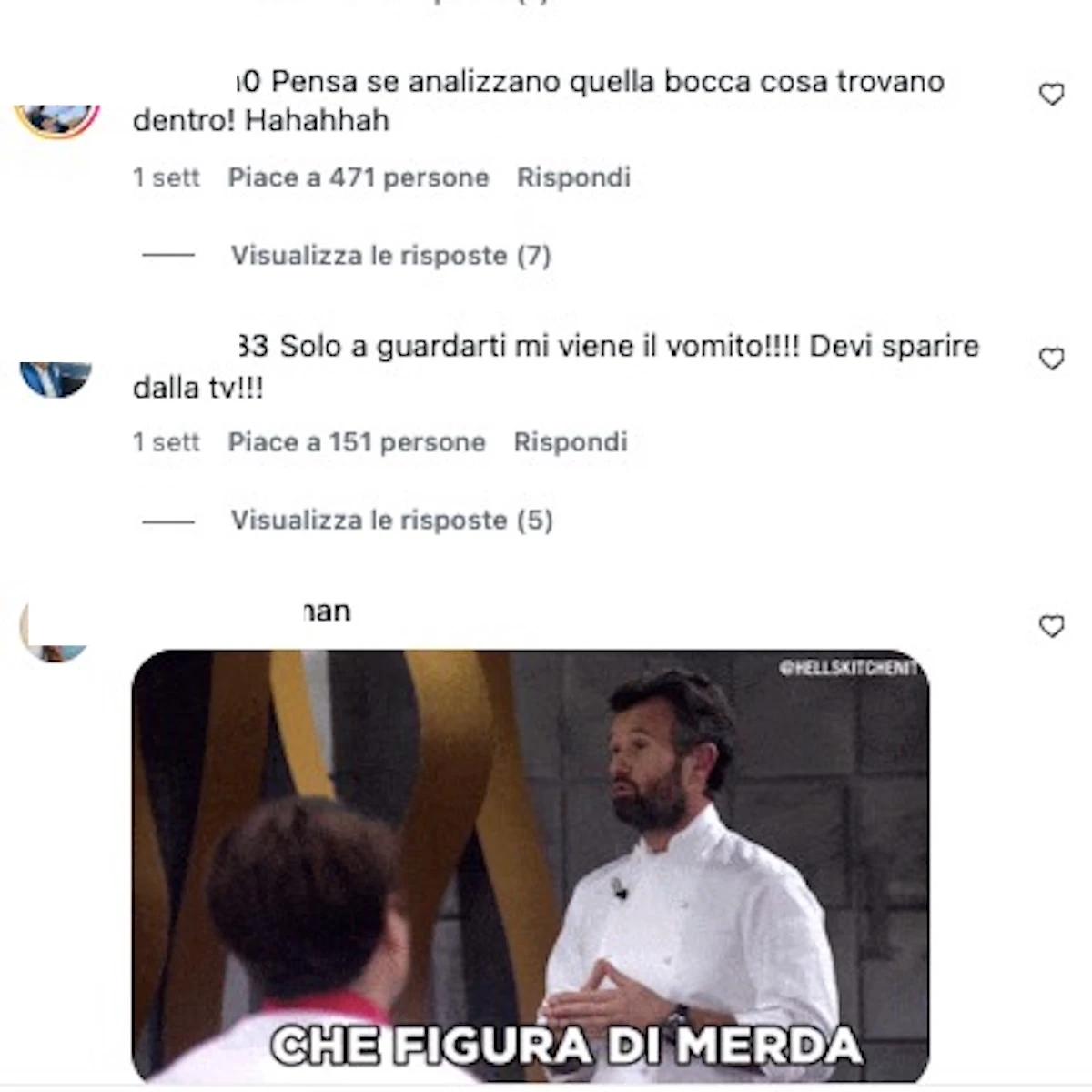 Altra immagine di Alfonso Signorini associata alle polemiche online