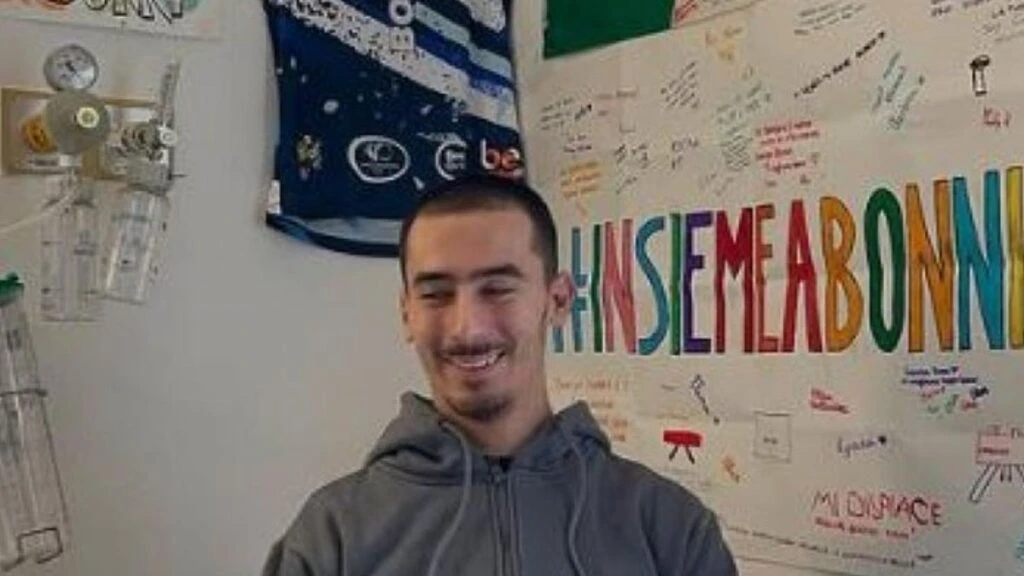 Lorenzo Bonicelli dopo l'incidente, in preparazione per le paralimpiadi