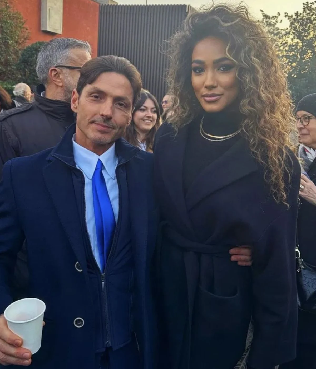Samira Lui a un evento Mediaset accanto a Pier Silvio Berlusconi