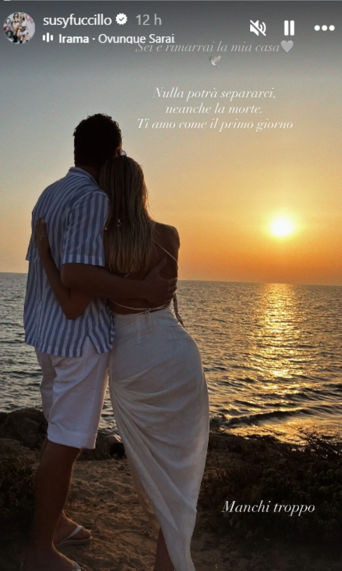 La coppia formata da Susy Fuccillo e Salvatore Raciti in un momento di serenità