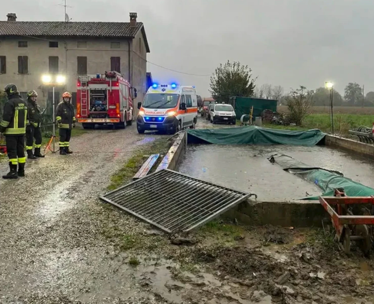 Area esterna dell'azienda agricola coinvolta nella tragedia