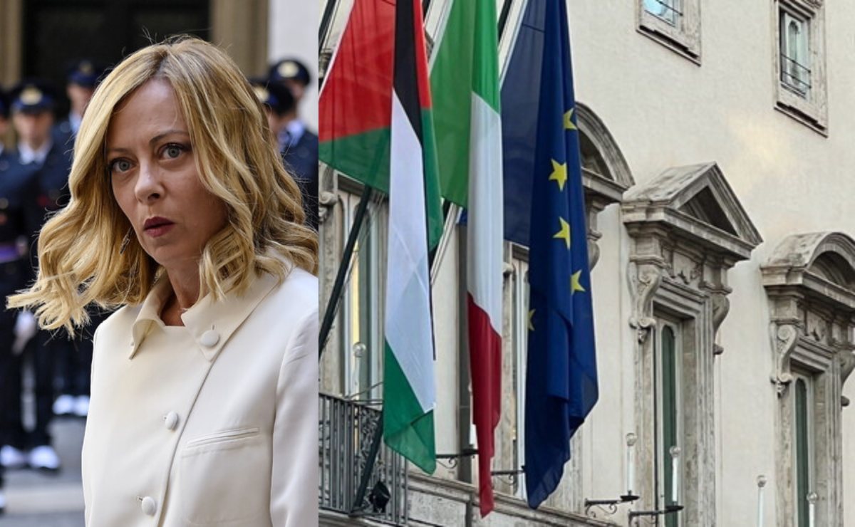 meloni riceve abu mazen a palazzo chigi spunta la bandiera della palestina da Thesocialpost.it meloni riceve abu mazen a palazzo chigi spunta la bandiera della palestina