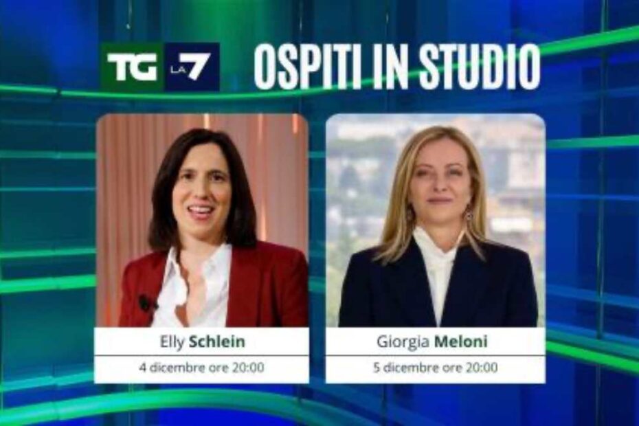 meloni schlein la7
